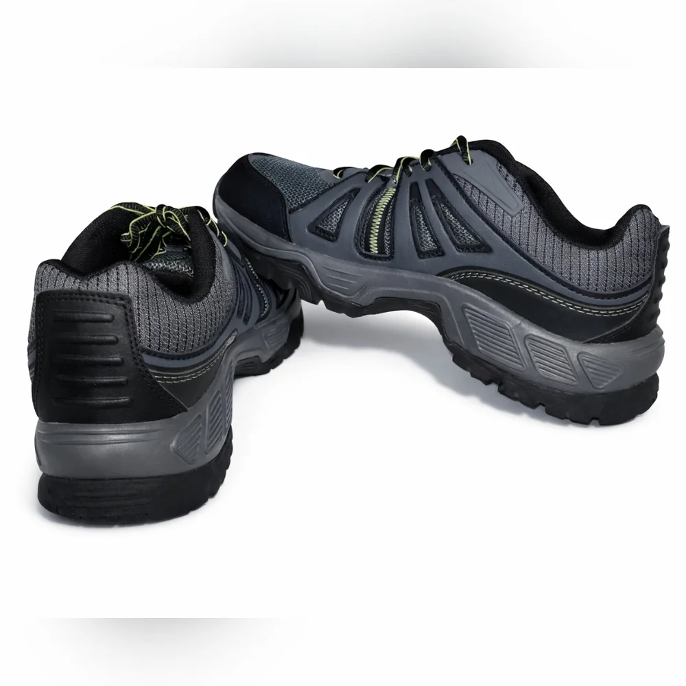Avia Memory Foam Mens Size 7.5  Gray Black Neon Green Walking Shoes